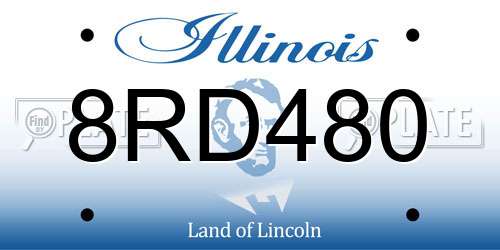 8RD480 Illinois License Plate