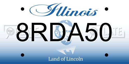 8RDA50 Illinois License Plate