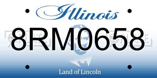 8RM0658 Illinois License Plate