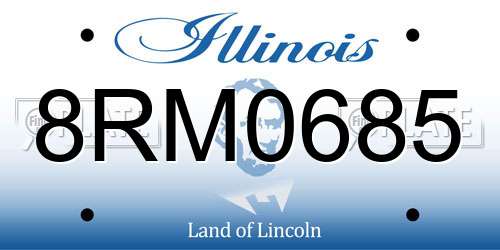 8RM0685 Illinois License Plate