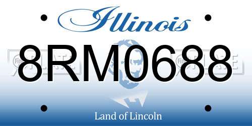 8RM0688 Illinois License Plate