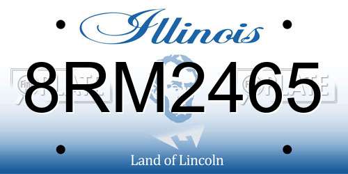 8RM2465 Illinois License Plate