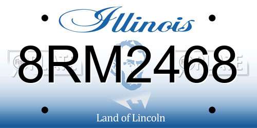8RM2468 Illinois License Plate