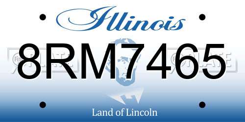 8RM7465 Illinois License Plate
