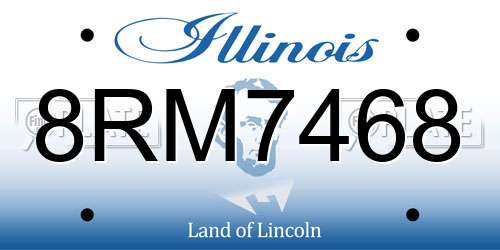 8RM7468 Illinois License Plate