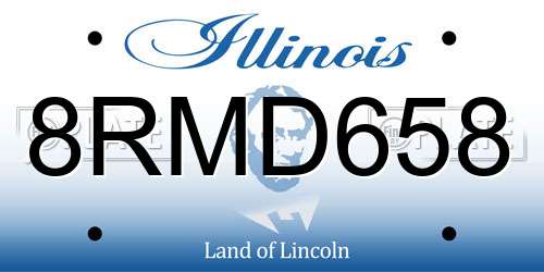 8RMD658 Illinois License Plate