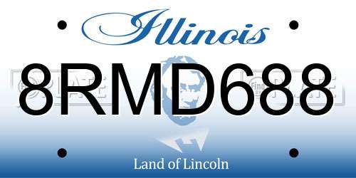 8RMD688 Illinois License Plate