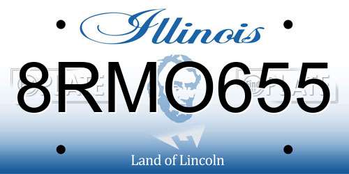 8RMO655 Illinois License Plate