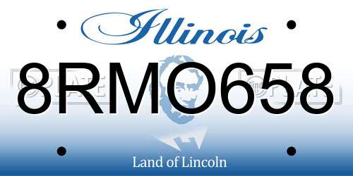 8RMO658 Illinois License Plate