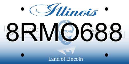 8RMO688 Illinois License Plate