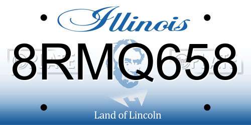 8RMQ658 Illinois License Plate
