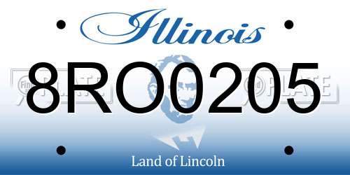 8RO0205 Illinois License Plate