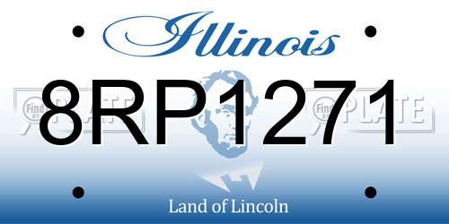 8RP1271 Illinois License Plate
