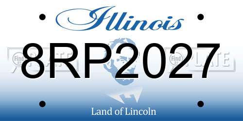 8RP2027 Illinois License Plate