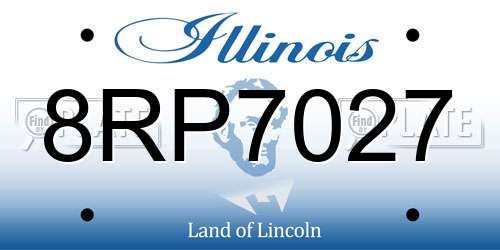 8RP7027 Illinois License Plate