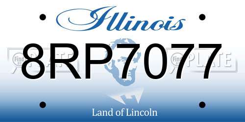 8RP7077 Illinois License Plate