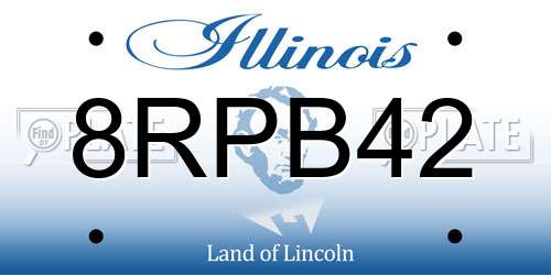8RPB42 Illinois License Plate