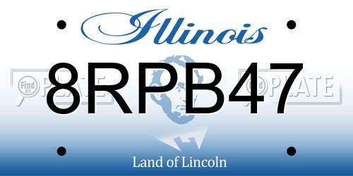 8RPB47 Illinois License Plate