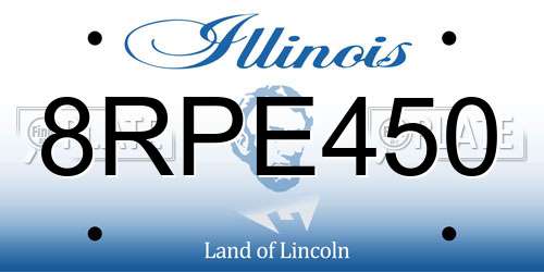 8RPE450 Illinois License Plate