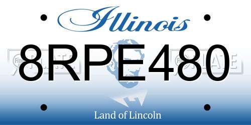 8RPE480 Illinois License Plate