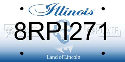 8RPI271 Illinois License Plate