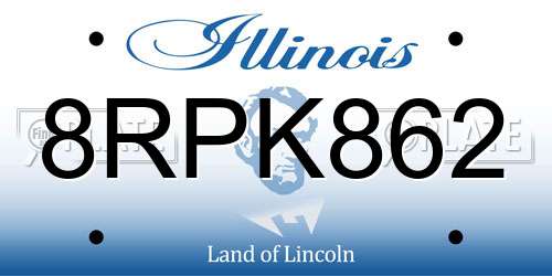8RPK862 Illinois License Plate