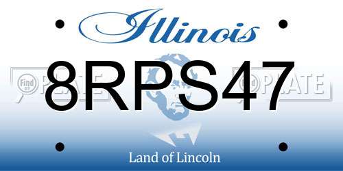8RPS47 Illinois License Plate