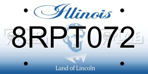 8RPT072 Illinois License Plate