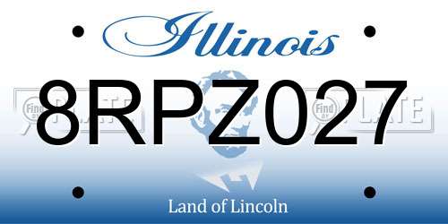 8RPZ027 Illinois License Plate