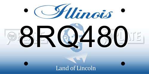 8RQ480 Illinois License Plate