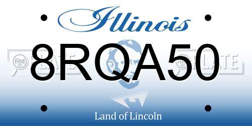 8RQA50 Illinois License Plate