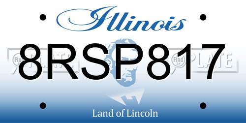 8RSP817 Illinois License Plate