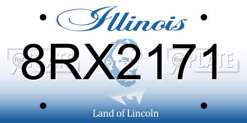 8RX2171 Illinois License Plate