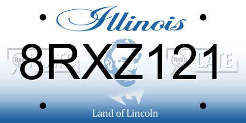 8RXZ121 Illinois License Plate
