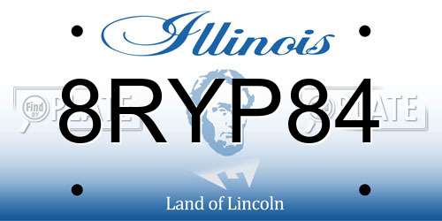 8RYP84 Illinois License Plate