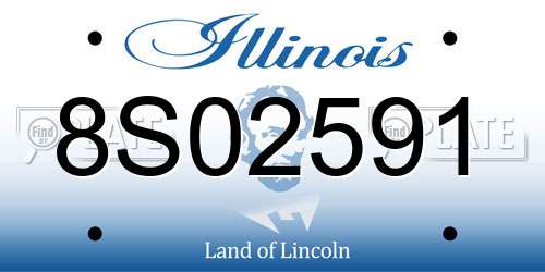 8S02591 Illinois License Plate