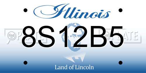 8S12B5 Illinois License Plate