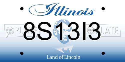 8S13I3 Illinois License Plate