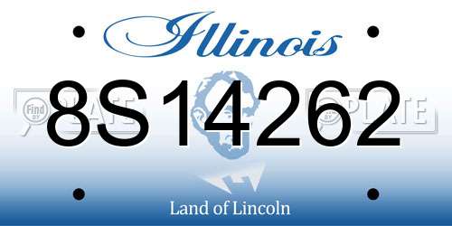 8S14262 Illinois License Plate