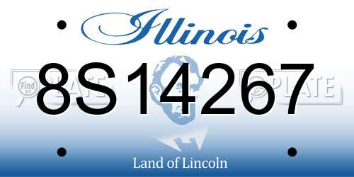 8S14267 Illinois License Plate
