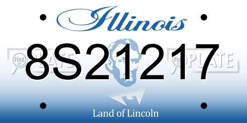 8S21217 Illinois License Plate