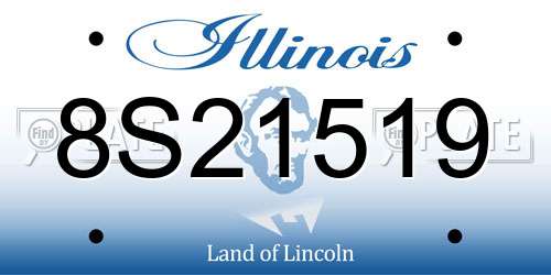 8S21519 Illinois License Plate