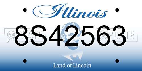 8S42563 Illinois License Plate