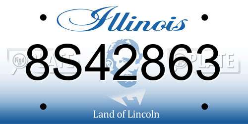 8S42863 Illinois License Plate