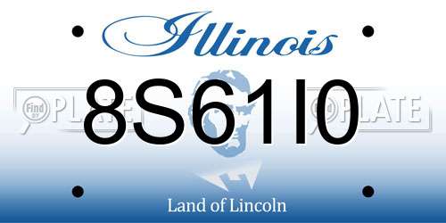 8S61I0 Illinois License Plate