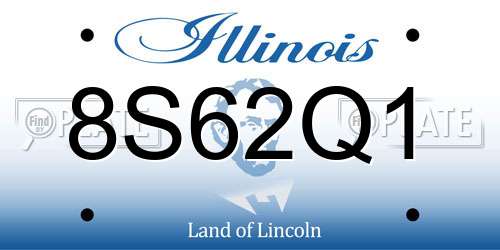 8S62Q1 Illinois License Plate