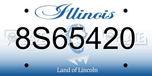 8S65420 Illinois License Plate