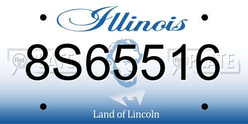 8S65516 Illinois License Plate