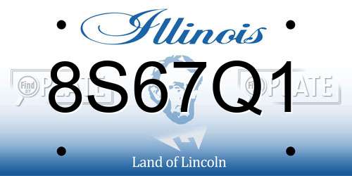 8S67Q1 Illinois License Plate