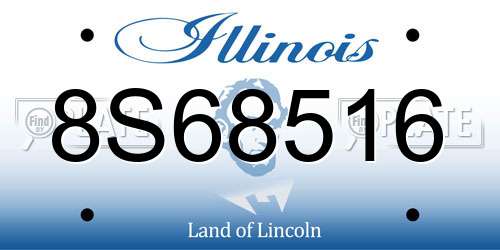 8S68516 Illinois License Plate